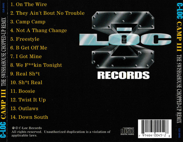 C-Loc Presents Camp III* : Thug Brothas - The Swishahouse Chopped-Up Remix (CD, Album)