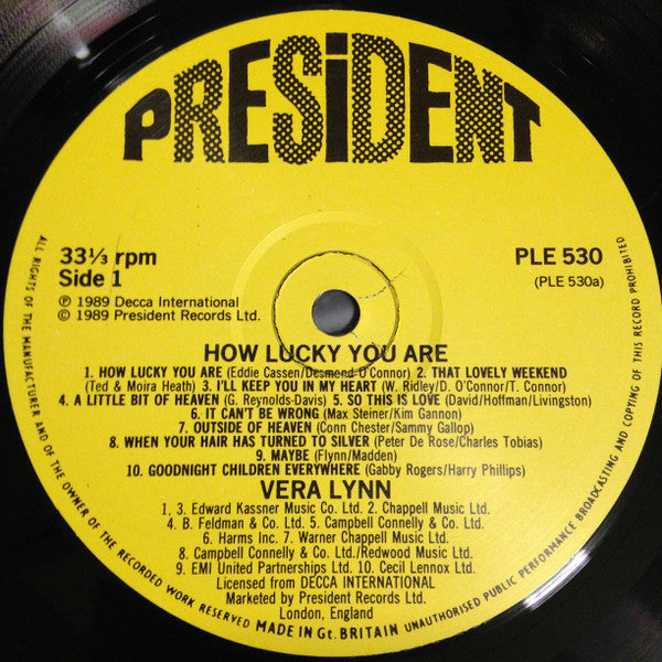Vera Lynn : How Lucky You Are (LP, Comp)