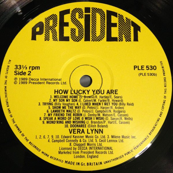 Vera Lynn : How Lucky You Are (LP, Comp)