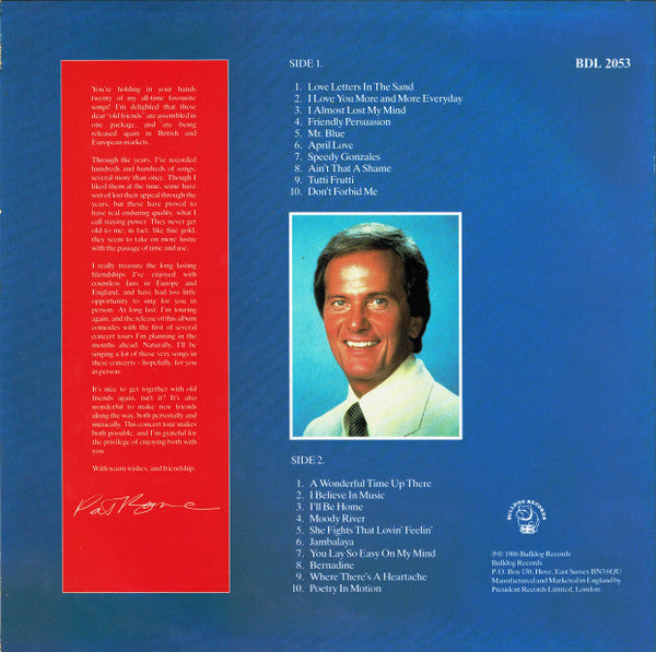 Pat Boone : 20 Golden Pieces Of Pat Boone (LP, Comp)