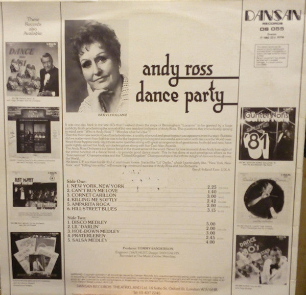 Andy Ross* : Dance Party (LP, Album)