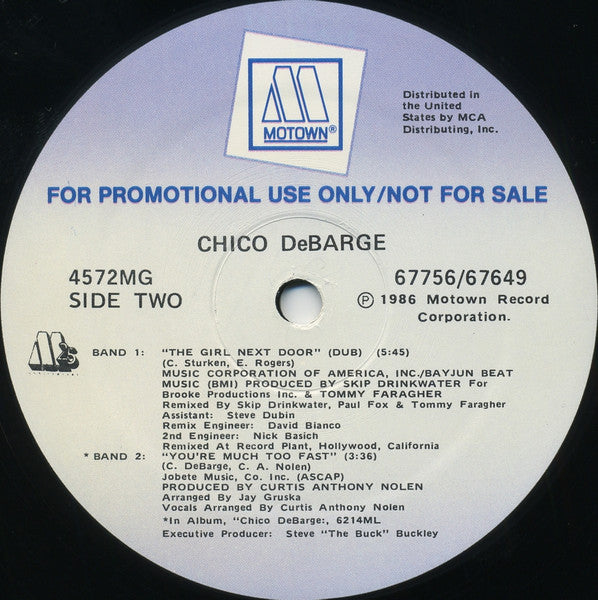 Chico DeBarge : The Girl Next Door (12", Promo)