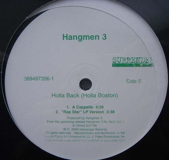 Hangmen 3 : Holla Back (Holla Boston) (12")