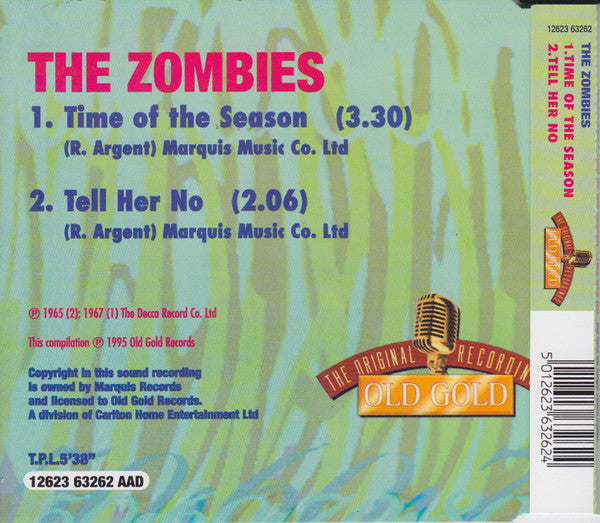 The Zombies : Time Of The Season / Tell Her No (CD, Single)