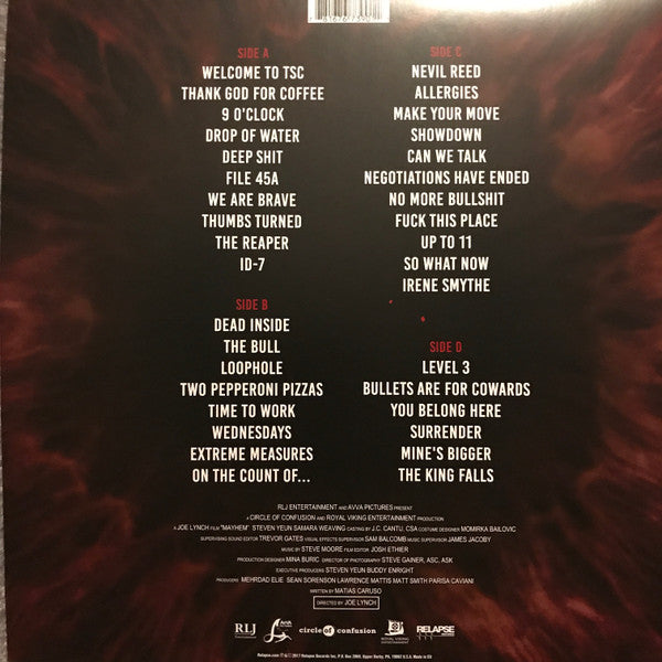 Steve Moore (3) : Mayhem (Original Motion Picture Soundtrack) (2xLP, Album)