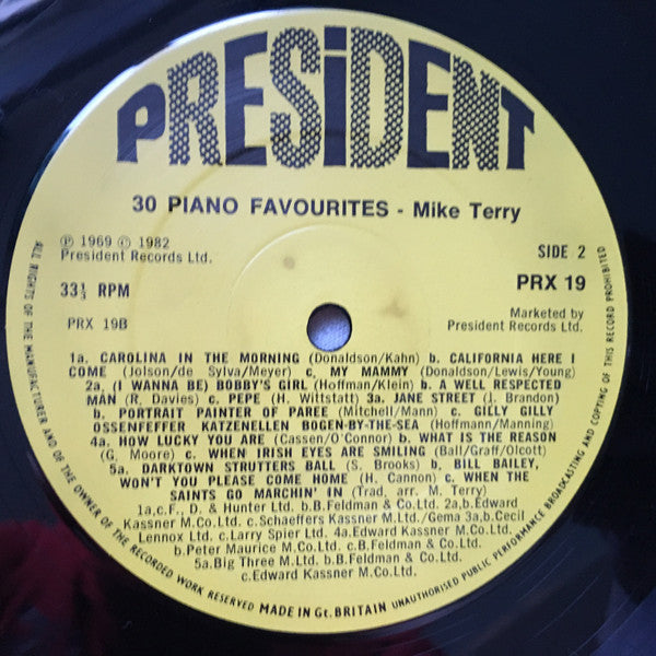 Mike Terry (7) : 30 Piano Favourites (LP, RE)