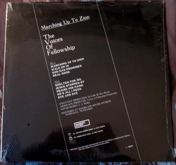 Voices Of Fellowship : Marching Up To Zion (LP, Album)