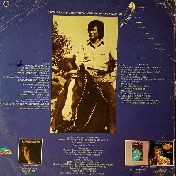 Wayne Newton : Tomorrow (LP, Album, Promo)