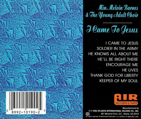 Minister Melvin Barnes*, Young Adult Choir Of The Red Budd Holy Church, Inc.*, Rev. F.C. Barnes* : I Came To Jesus (CD)