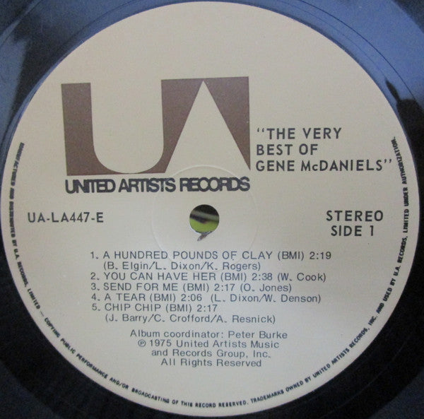 Gene McDaniels* : The Very Best Of Gene McDaniels (LP, Comp)