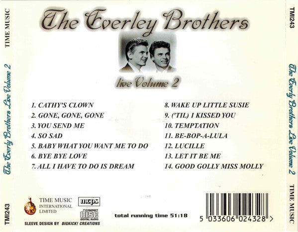 Everly Brothers : Live Volume 2 (CD, Comp)