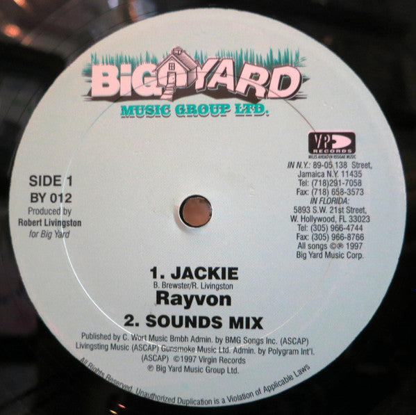 Rayvon : Jackie (12", Single)