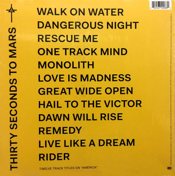Thirty Seconds To Mars* : America (LP, Album, Whi)