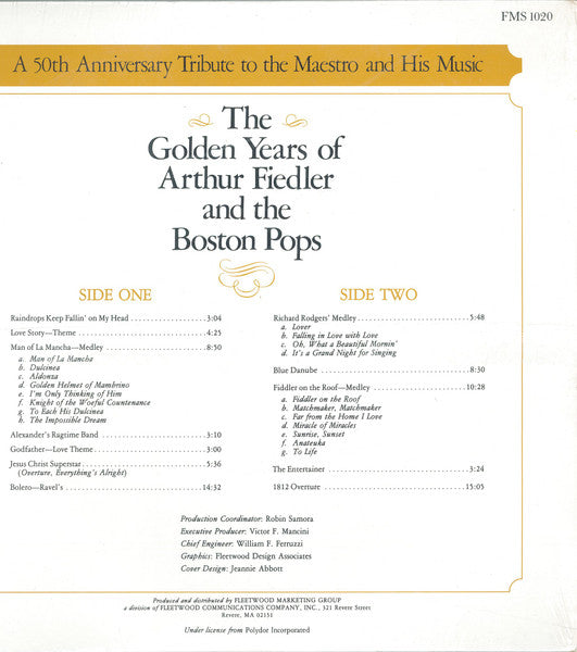 Arthur Fiedler And The Boston Pops* : The Golden Years of Arthur Fiedler and the Boston Pops (2xLP, Comp)