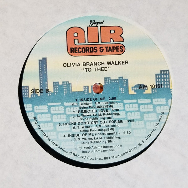 Olivia Branch Walker : To Thee (LP, Album)