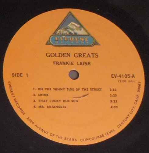 Frankie Laine : Golden Greats (LP, Comp)