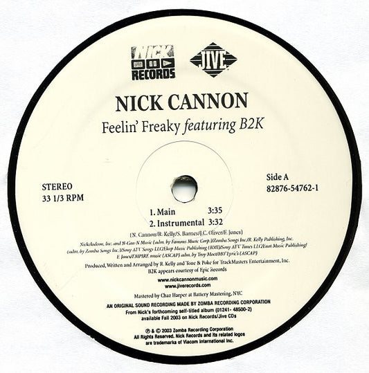Nick Cannon Featuring B2K : Feelin' Freaky (12")