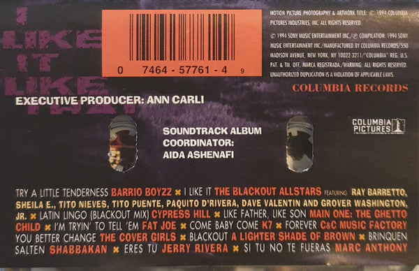 Various : I Like It Like That Vol. 1 (Music From The Motion Picture) (Cass, Album)