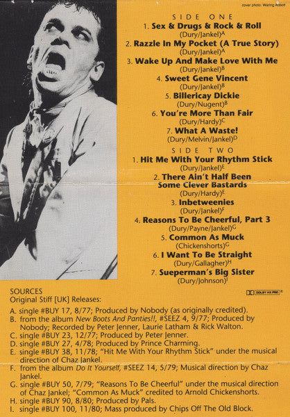 Ian Dury And The Blockheads : Sex & Drugs & Rock & Roll: The Best Of (Cass, Comp)