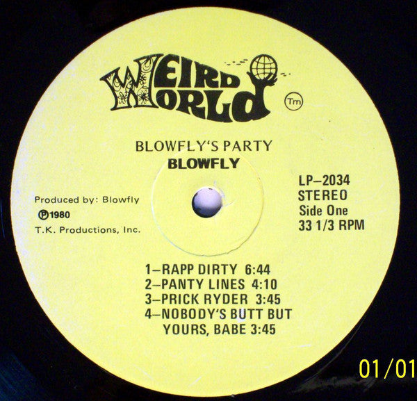 Blowfly : Blowfly's Party (LP, Album, Yel)
