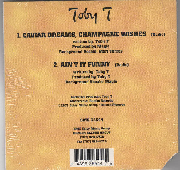 Toby T : Caviar Dreams, Champagne Wishes (CD, Single)