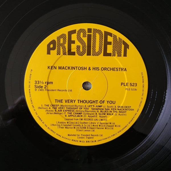 Ken Mackintosh And His Orchestra : The Very Thought Of You (LP, Comp)