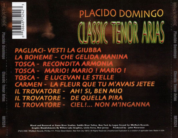 Placido Domingo : Classic Tenor Arias (CD, Comp)