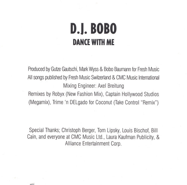 D.J. Bobo* : Dance With Me (CD, Album)