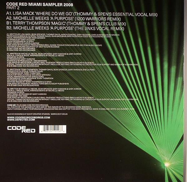 Various : Code Red Miami Sampler 2008 Part 2 (12", Smplr)