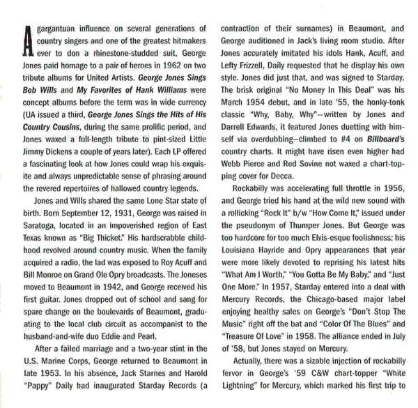 George Jones (2) : Hank, Bob & Me (CD, Comp)