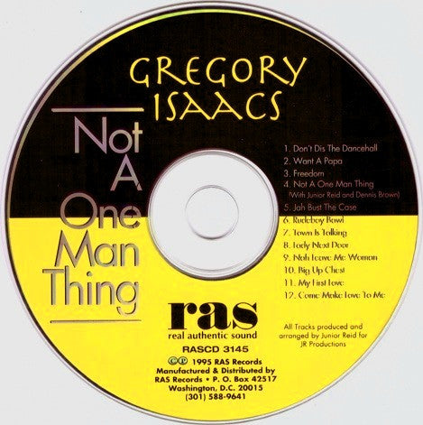 Gregory Isaacs : Not A One Man Thing (CD, Album)