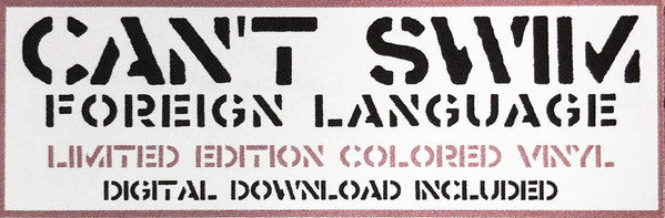 Can't Swim : Foreign Language (LP, S/Sided, EP, Ltd, Cle)