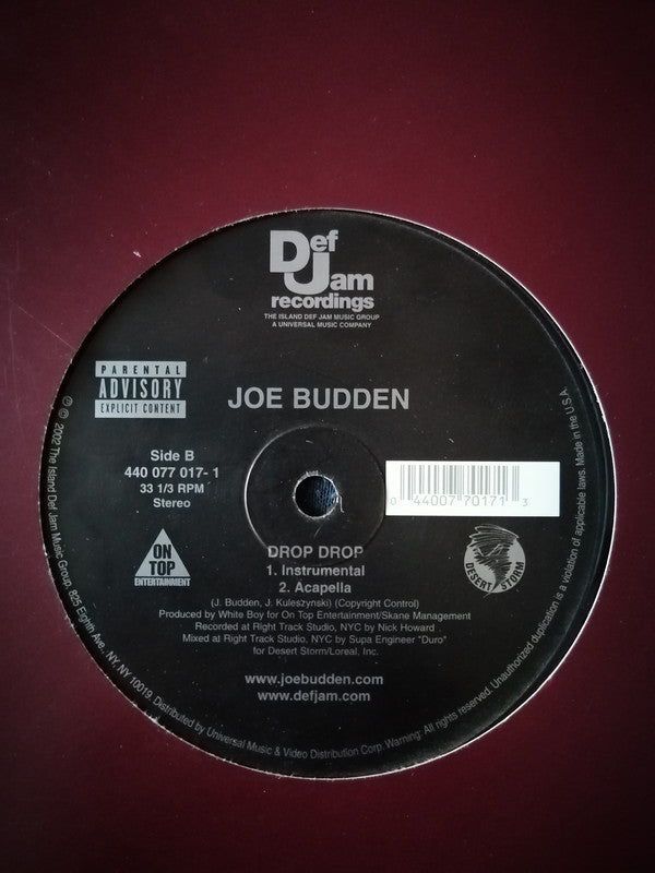 Joe Budden : Drop Drop (12")