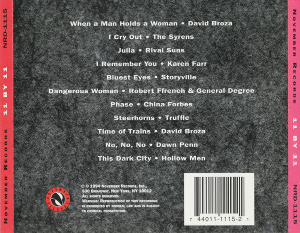 Various : November Records: 11 By 11 - Artist Sampler Year 1, Volume 1 (CD, Smplr)
