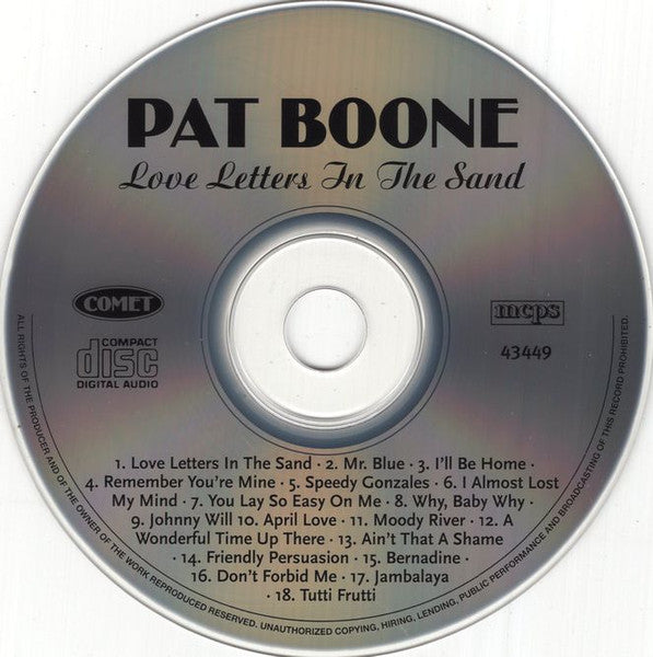 Pat Boone : Love Letters In The Sand (CD)