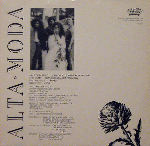 Alta Moda With Molly Johnson & Norman Orenstein : Alta Moda (LP, Album)