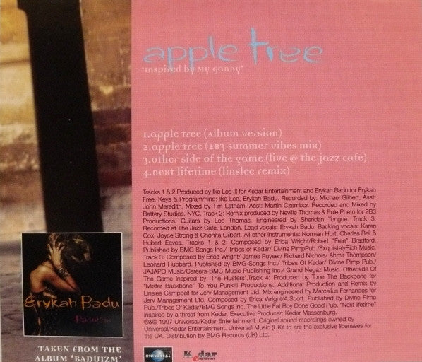Erykah Badu : Apple Tree (CD, Single, CD1)