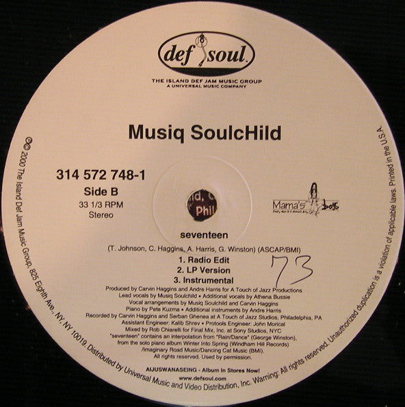 Musiq Soulchild : Girl Next Door (12", Single)