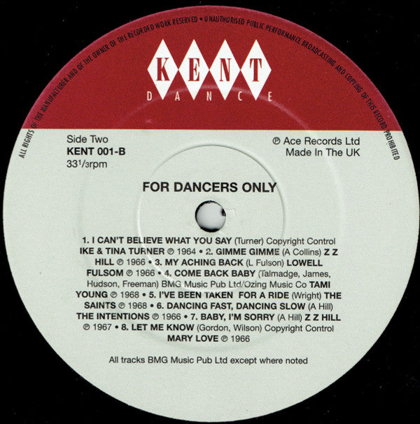 Various : For Dancers Only (LP, Comp, Mono, RE)