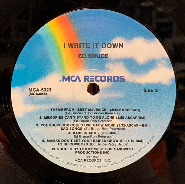Ed Bruce : I Write It Down (LP, Pin)