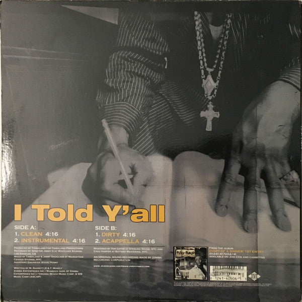 Petey Pablo : I Told Y'all (12")