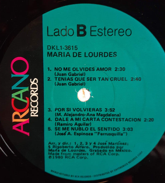 María De Lourdes* : María De Lourdes (LP, Album)