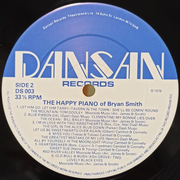 Bryan Smith (10) : The Happy Piano Of Bryan Smith (LP)