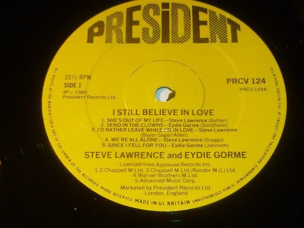 Steve Lawrence (2) And Eydie Gormé : Still Believe In Love (LP, Comp)
