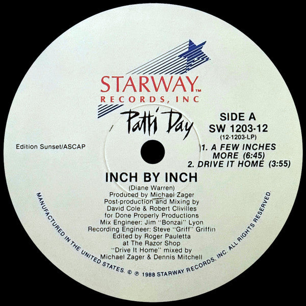 Patti Day : Inch By Inch (12", Maxi)