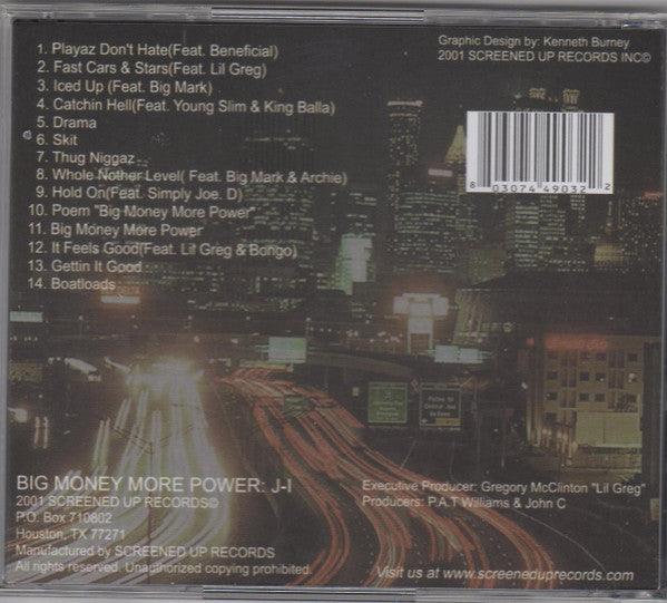 J.I. (5) : Big Money More Power (Chopped & Screwed) (CD, Album)