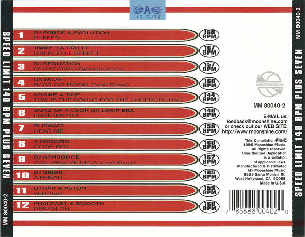 Various : Speed Limit 140 BPM Plus Seven (The Return Of The Ultrabeat) (CD, Comp)