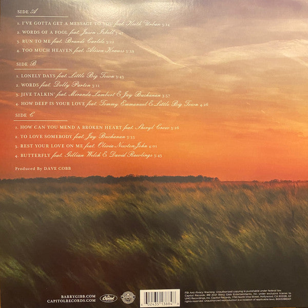 Barry Gibb & Friends* : Greenfields: The Gibb Brothers' Songbook Vol. 1 (LP + LP, S/Sided, Etch + Album, Gat)