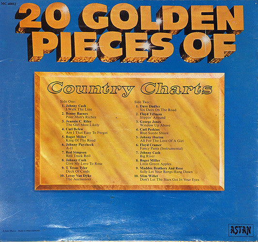 Various : 20 Golden Pieces Of Country Charts (LP, Comp)