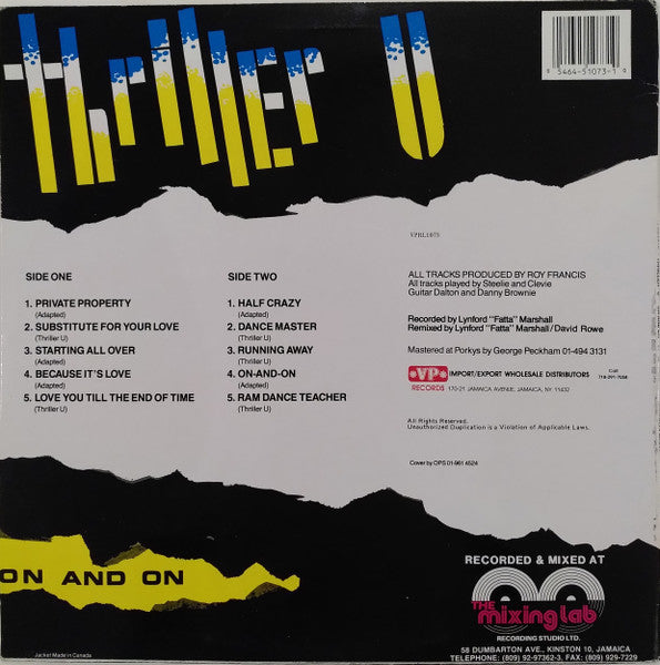 Thriller U : On And On (LP, Album)
